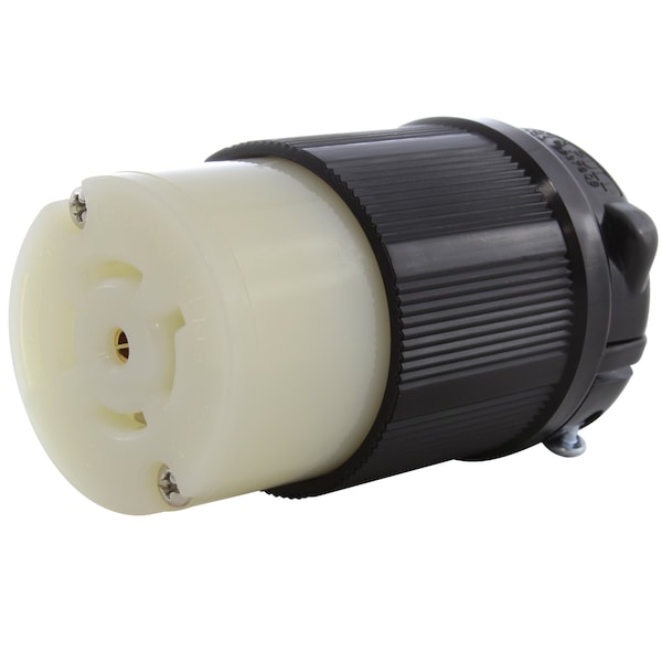 Ac Works NEMA L21-20R 20A 3-Phase 120/208V 3PY, 5-Wire Locking Female UL, C-UL Approval in Black - ASL2120R-BK