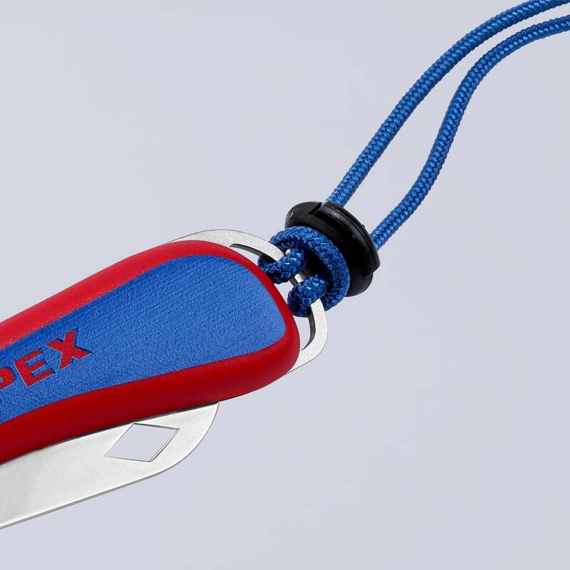 KNIPEX 7-7/8 in. Stainless Steel Electrician's Folding Knife - 16 20 50 SB