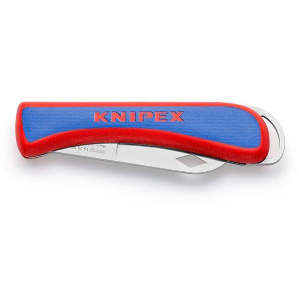 KNIPEX 7-7/8 in. Stainless Steel Electrician's Folding Knife - 16 20 50 SB