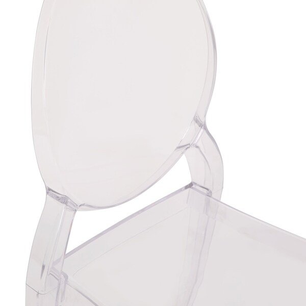 Flash Furniture 4 Pack Transparent Crystal Extra Wide Ghost Chairs - ZH-GHOST-OVR-4-GG
