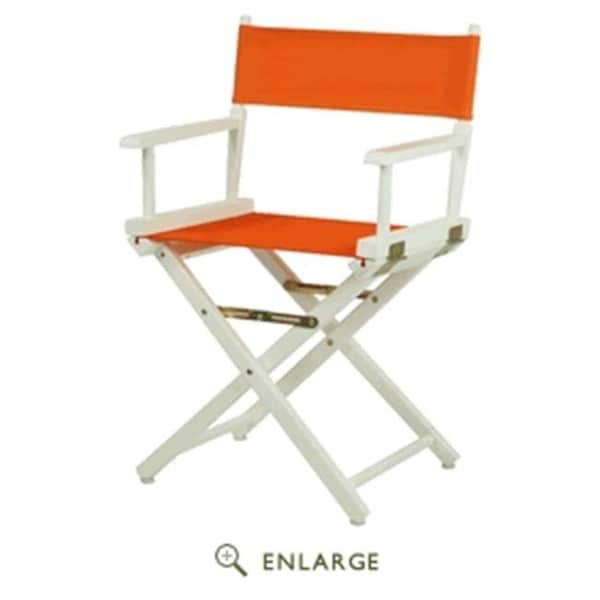 Casual Home Casual Home 200-01-021-59 18 in. Directors Chair White Frame with Tangerine Canvas - 200-01/021-59