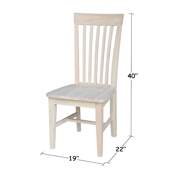 Whitewood Industries Chairs, Wood Back, 40 W 22 H - C-465P