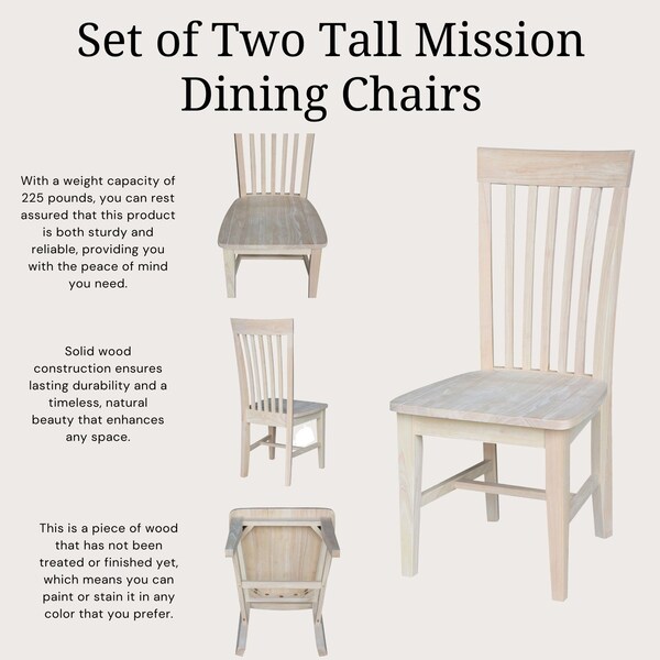 Whitewood Industries Chairs, Wood Back, 40 W 22 H - C-465P