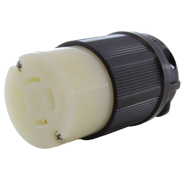 Ac Works NEMA L16-20R 3-Phase 20A 480V 4-Prong Locking Female Connector with UL, C-UL Approval in Black - ASL1620R-BK