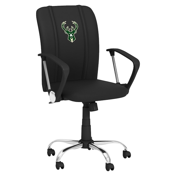 Dreamseat Curve Task Chair with Milwaukee Bucks Logo - XZOCCURVE-PSNBA31051