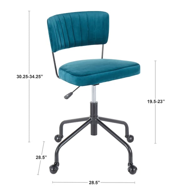 Lumisource Tania Task Chair in Gold Metal and Cream Velvet - OC-TANIA AUVCR