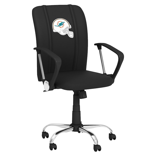 Dreamseat Curve Task Chair with Miami Dolphins Helmet Logo - XZOCCURVE-PSNFL20092