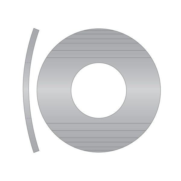 Precision Specialties Curved Washer .672 x .467 x .015 SS - CW-437-015-SS