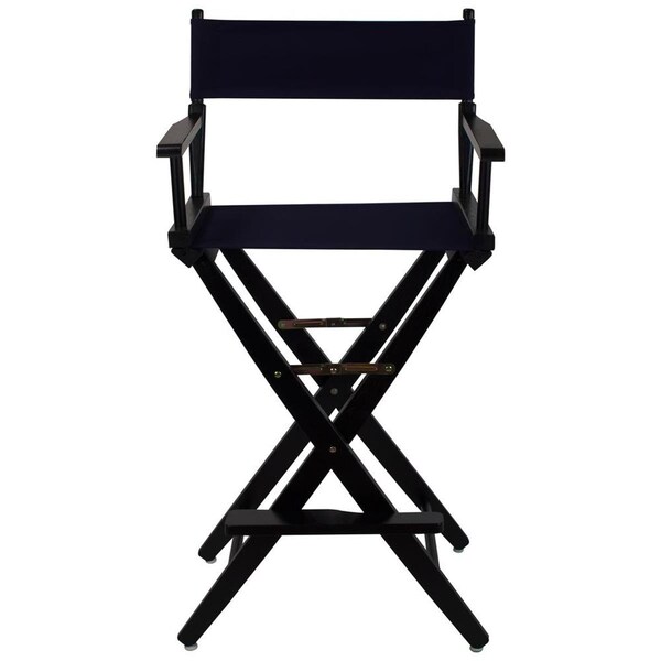 Doba-Bnt 206-32-032-10 30 in. Extra-Wide Premium Directors Chair, Black Frame with Navy Color Cover - SA3277468