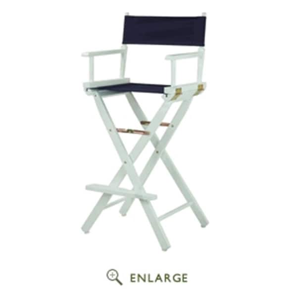 Betterbeds 230-01-021-10 30 in. Directors Chair White Frame with Navy Blue Canvas - BE4263791