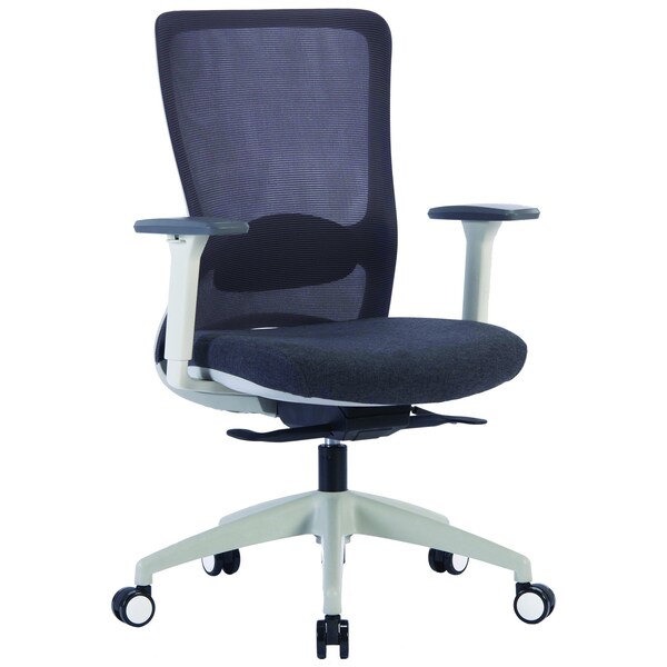 We'Re It Urban Series Mesh High-Back Adjustable Chair, Charcoal Seat and Mesh Back and Grey Frame - EM6250-GRY