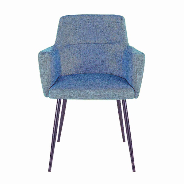 Lumisource Andrew Dining/Accent Chair in Black with Teal Fabric, PK 2 - CH-ANDRW BK+TL2