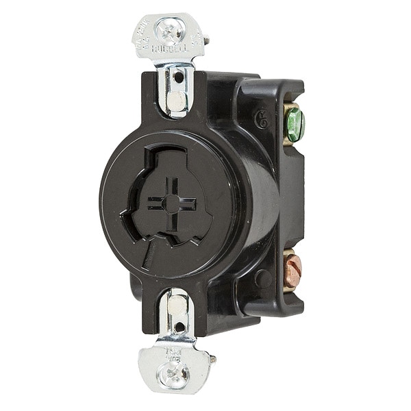 Hubbell 20/10A Locking Receptacle 2P 3W 125VAC/DC 250VDC 480VAC - HBL23000G