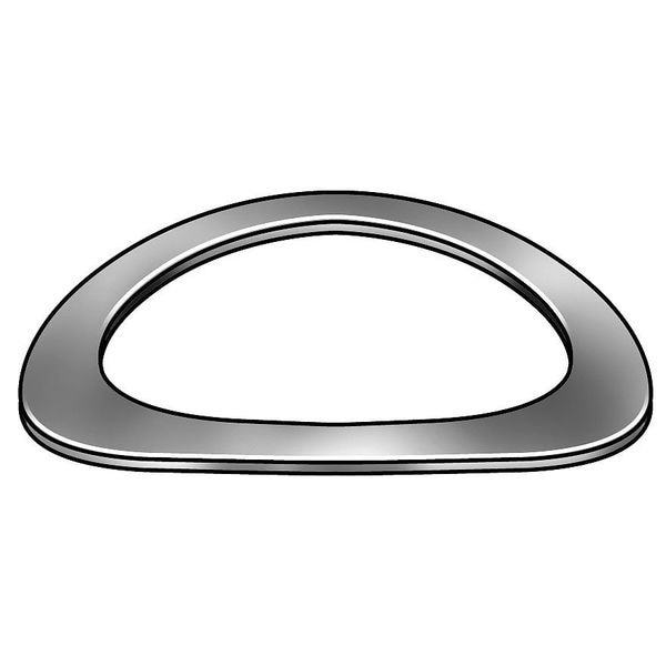 Zoro Select Disc Spring, Curved, 0.3125,301 SS, PK10 - 1UAN8