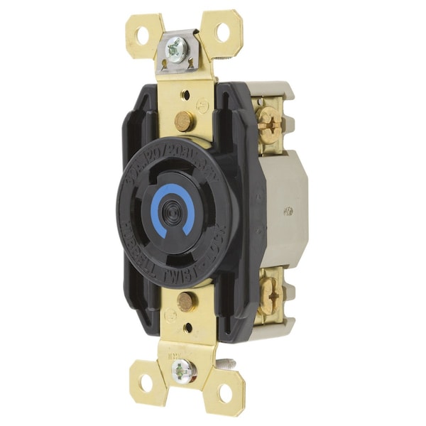 Hubbell 30A Twist-Lock Receptacle 4P 4W 120/208VAC L18-30R BK - HBL2750