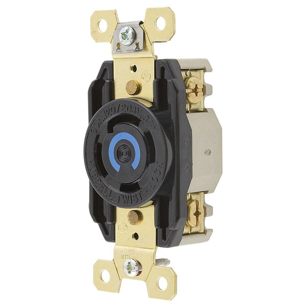 Hubbell 30A Twist-Lock Receptacle 4P 4W 120/208VAC L18-30R BK - HBL2750