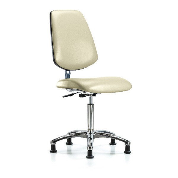 Blue Ridge Ergonomics Clean Room Chair 22" to 29" Height, Vinyl, Adobe White - BR-CLR-VMBCH-MB-CR-NF-RG-8501