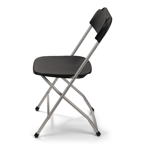 Atlas Commercial Products TitanPRO Aluminum Plastic Folding Chair, Black - PFC2-ALUM-BK