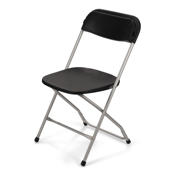 Atlas Commercial Products TitanPRO Aluminum Plastic Folding Chair, Black - PFC2-ALUM-BK