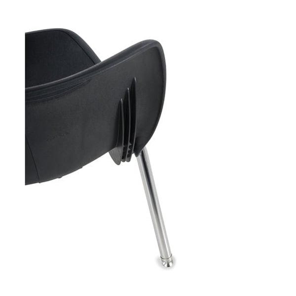 Virco N2 Series 18" Classroom Chair, 5th Grade - Adult with Nylon Glides - Black Seat - N218