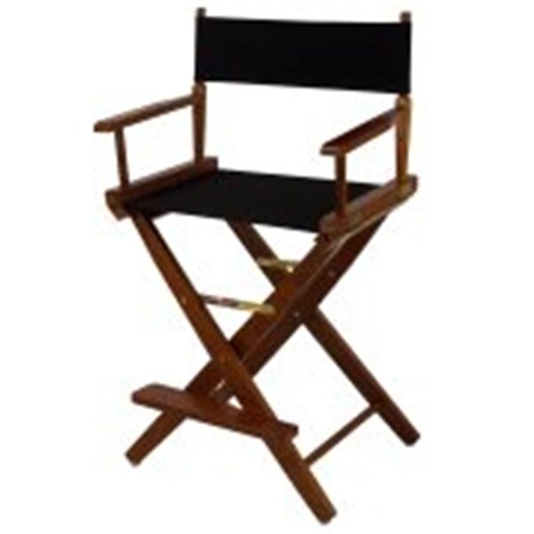 Doba-Bnt 206-24-032-15 24 in. Extra-Wide Premium Directors Chair, Oak Frame with Black Color Cover - SA2691197