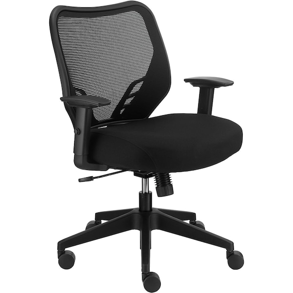 Global Industrial Mesh Back Chair with 3 Memory Foam Seat, Mid Back, Black - 695729