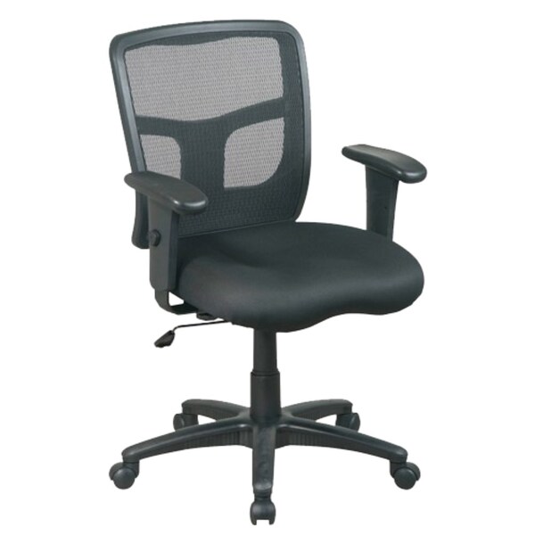 We'Re It Y Series Mesh Back with Fabric Seat, Multi-Adjustable Office Chair for Home or Office in Black - MI1122-BLK