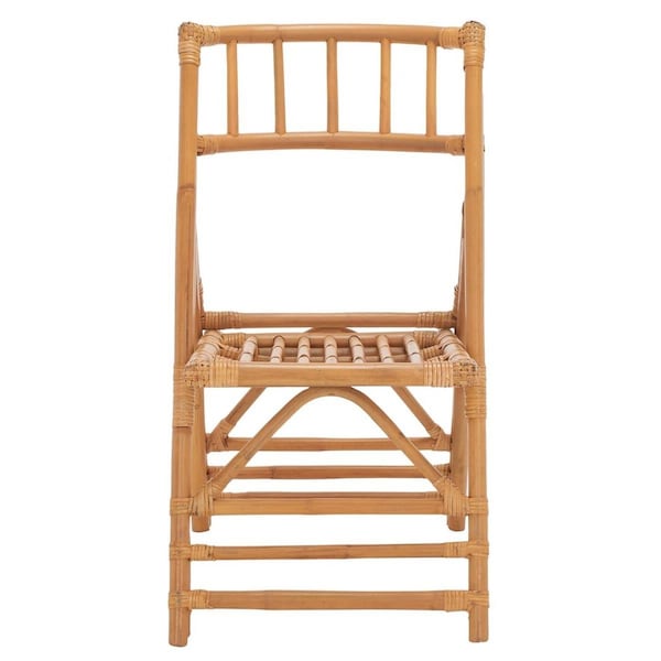 Safavieh 19 x 28 x 34.5 in. Maja Rattan Folding Accent Chair - Honey - Set of 2 - SEA7042B-SET2