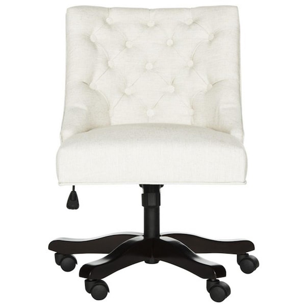 Safavieh Soho Tufted Swivel Desk Chair, Light Creme - MCR1030A