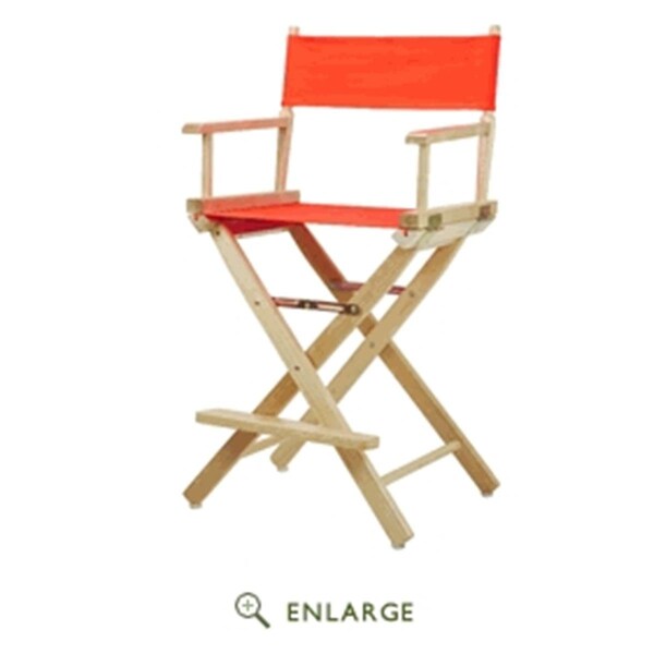 Betterbeds 220-00-021-19 24 in. Directors Chair Natural Frame with Orange Canvas - BE3302450