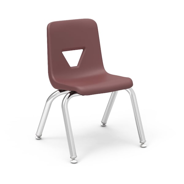 Virco 2000 Series 12" Classroom Chair, Preschool - 1st Grade with Nylon Glides - Wine Seat - 2012