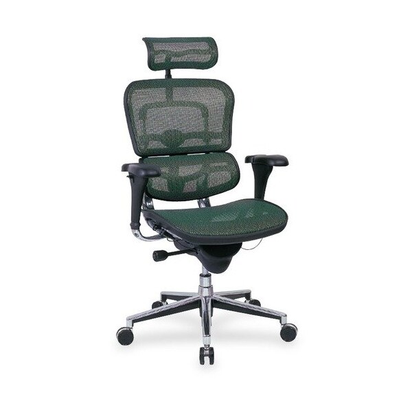Eurotech - The Raynor Group Chair, Ergohuman High-Back, Headrest, 26-1/2inx29inx52in, Green - EUTME7ERGKM14