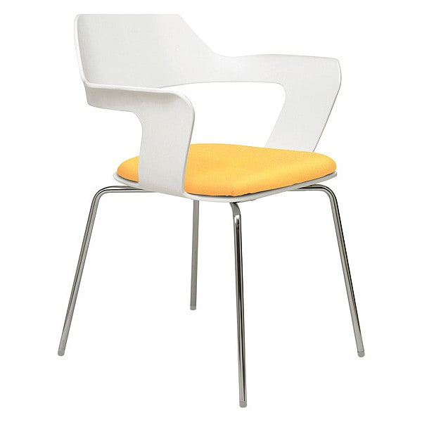 Kfi Stck Chair, Flx Poly Shll, Wht/Dffdl - 2500-WHITE-DAFFODIL