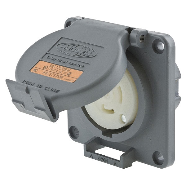 Hubbell 30A Watertight Twist-Lock Receptacle 3P 4W 125/250VAC - HBL2710SW