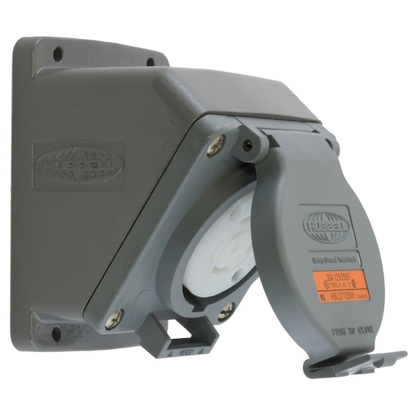 Hubbell 30A Watertight Twist-Lock Receptacle 3P 4W 125/250VAC - HBL2710SW