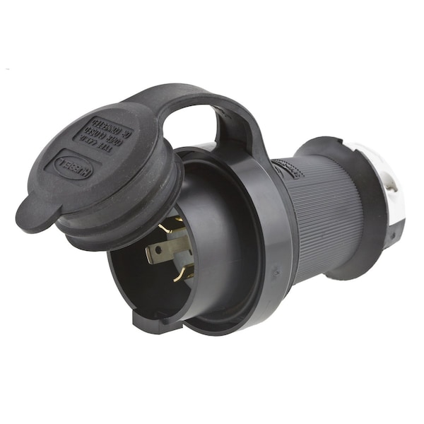 Hubbell 20A Watertight Twist-Lock Plug 2P 3W 125VAC L5-20P BK/WT - HBL2311SW