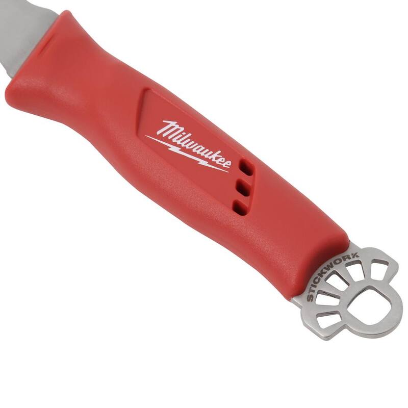 Milwaukee Lineman's Blunt Tip Hawkbill Knife with STICKWORK 3-in-1 Ring - 48-22-1923
