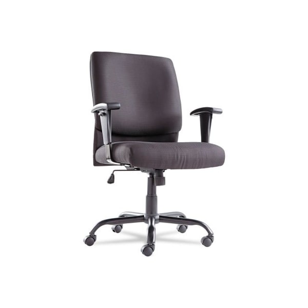 Oif Big and Tall Chair with Arms - Fabric - Mid Back - Black - OIFBT4510