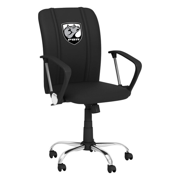Dreamseat Curve Task Chair with Professional Bull Riders Bull Head Shield Logo - XZOCCURVE-PSPBR0005