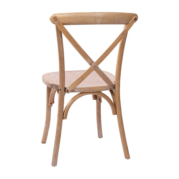 Flash Furniture Advantage Medium With White Grain X-Back Chair - X-BACK-MEDWHT
