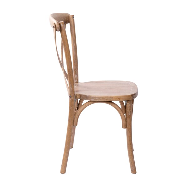 Flash Furniture Advantage Medium With White Grain X-Back Chair - X-BACK-MEDWHT