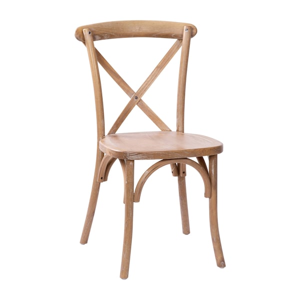 Flash Furniture Advantage Medium With White Grain X-Back Chair - X-BACK-MEDWHT