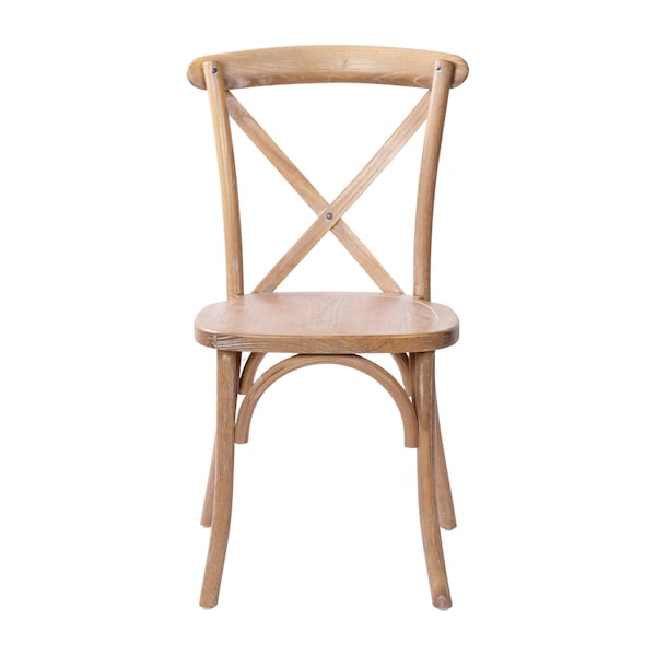 Flash Furniture Advantage Medium With White Grain X-Back Chair - X-BACK-MEDWHT