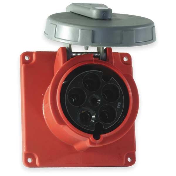 Hubbell IEC Pin and Sleeve Receptacle, 100A, 480V - HBL5100R7W