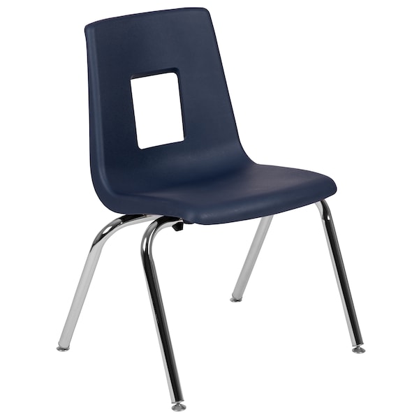 Flash Furniture Advantage Navy Student Stack School Chair, 16", PK4 - ADV-SSC-16NAVY-4