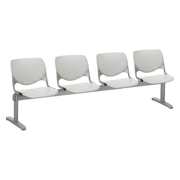 Kfi Kool Beam Seat Beam Seating, Gray Back, 95 in W 22" L 31" H, Polypropylene Seat - 2300BEAM4-P13