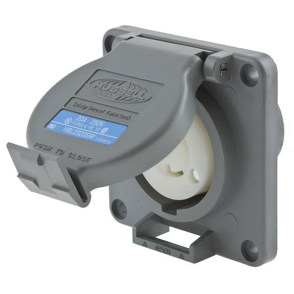 Hubbell 20A Watertight Twist-Lock Receptacle 2P 3W 250VAC - HBL2320SW