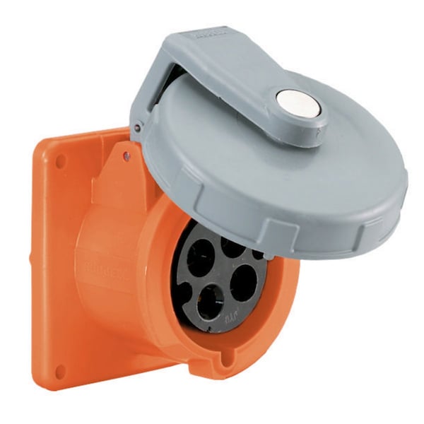 Hubbell IEC Pin and Sleeve Receptacle, 100A, 250V - HBL4100R12W