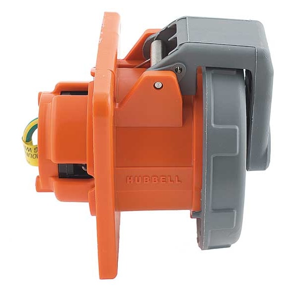 Hubbell IEC Pin and Sleeve Receptacle, 100A, 250V - HBL4100R12W
