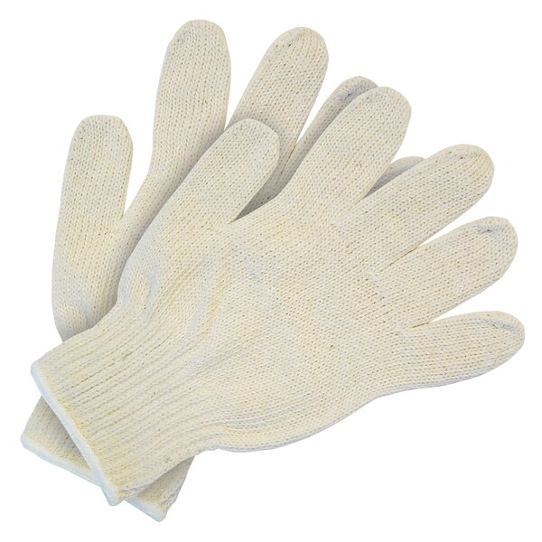 Mcr Safety Gloves, Cotton, Knit Wrist, L, PK12 - 9510LM